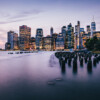 Skyline of Manhatten at Night